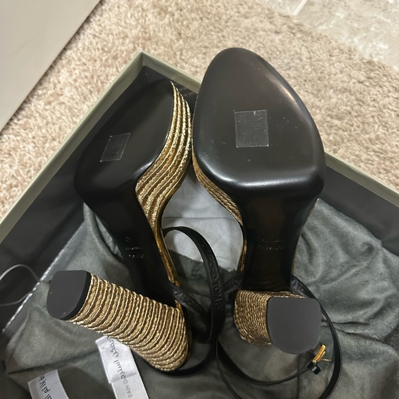 Metallic Rope Ankle-Strap Platform Sandals 140mm TOM FORD AUTHENTIC Size 40 - Picture 6 of 6